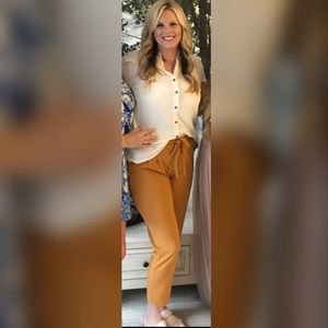 3 for $10 - Mustard Yellow Paper Bag Pants